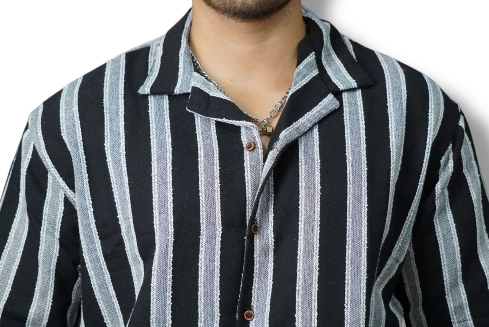 Camisa manga corta Agnor para caballero Negro oversize Mod. HAgCC16