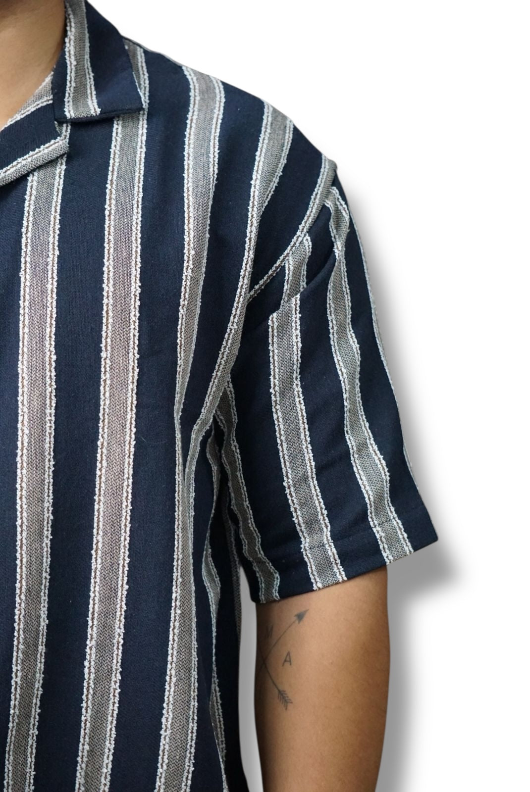 Camisa manga corta Agnor para caballero Marino oversize Mod. HAgCC16