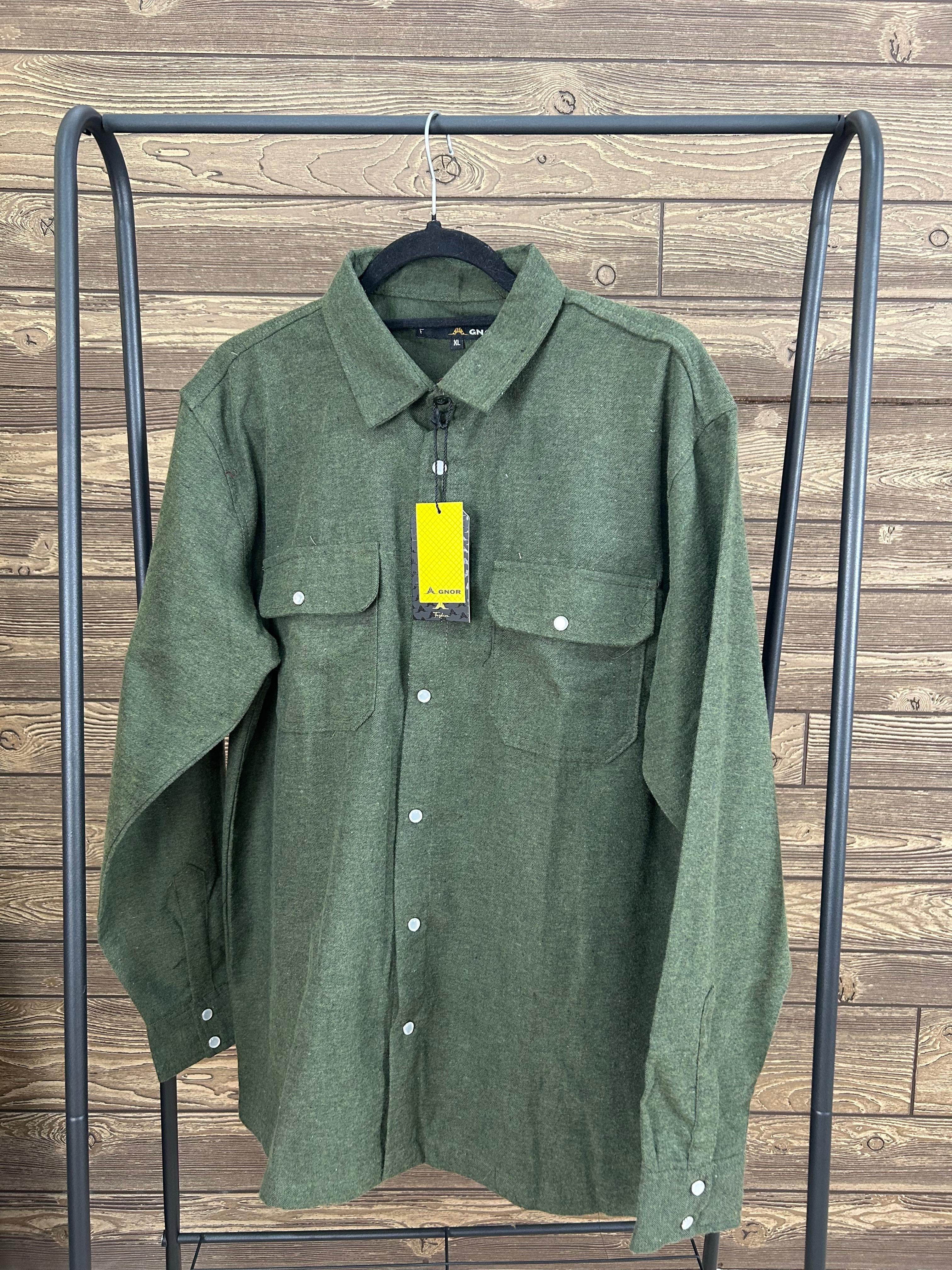 Camisola franela manga larga Agnor para caballero verde Mod. HAgCL23