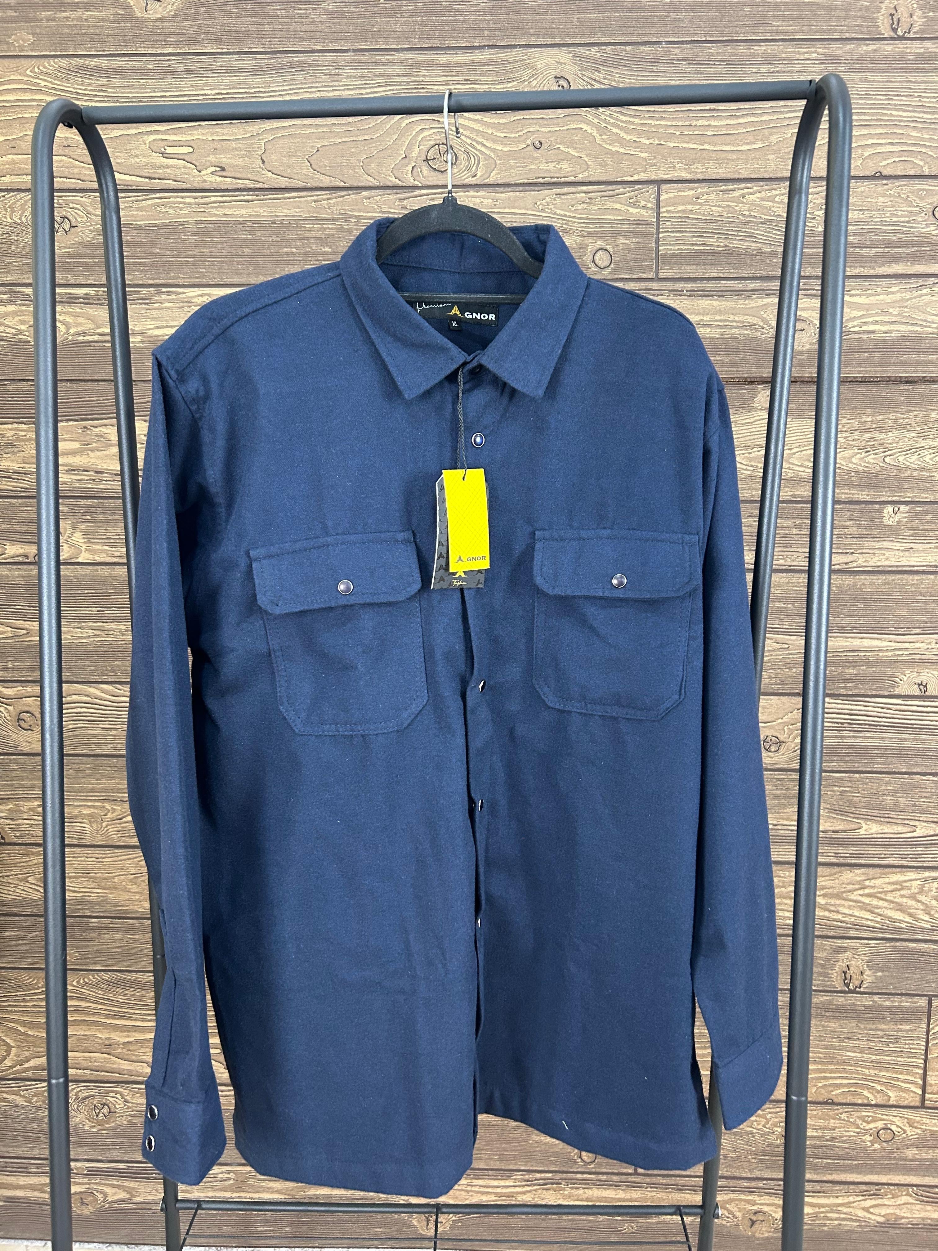 Camisola franela manga larga Agnor para caballero marino Mod. HAgCL23