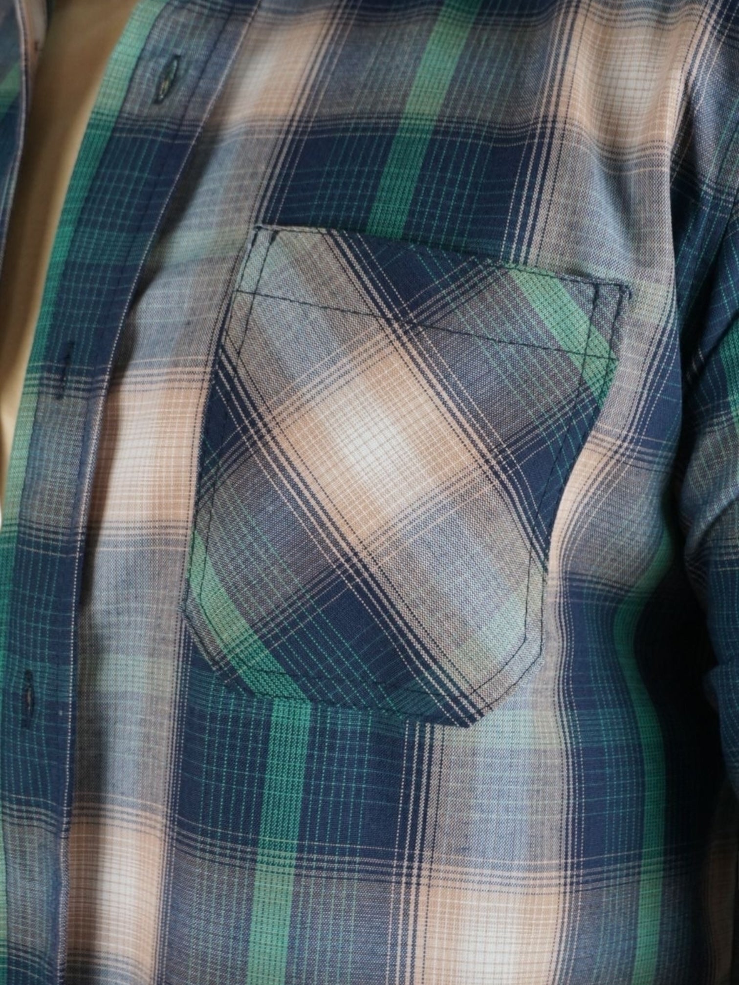 Camisa estilo leñador manga larga Agnor para caballero Verde algodón premium Mod. HAgCL24