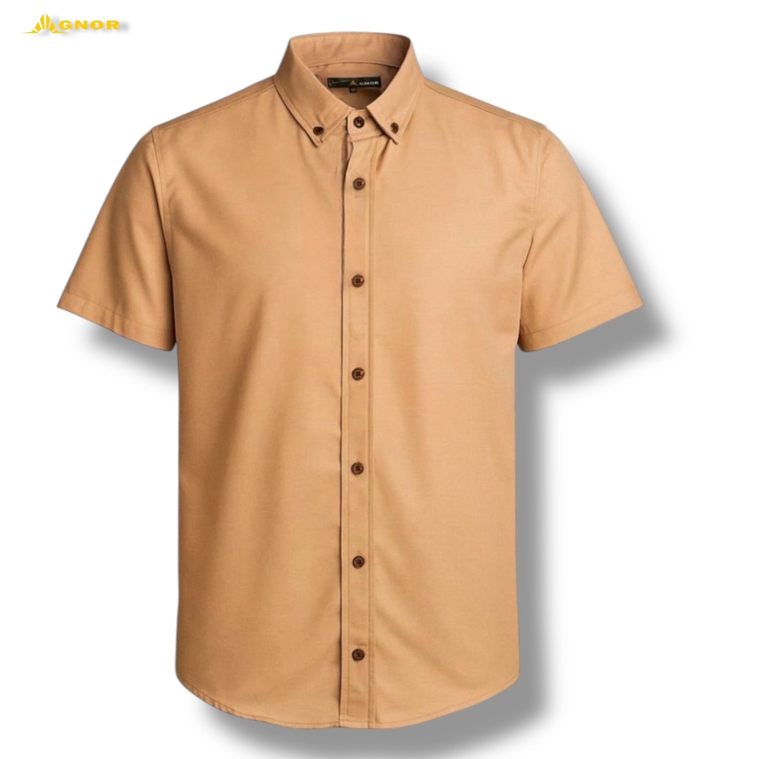 Camisa manga corta Agnor para caballero Caramelo bambú Mod. HAgCC19