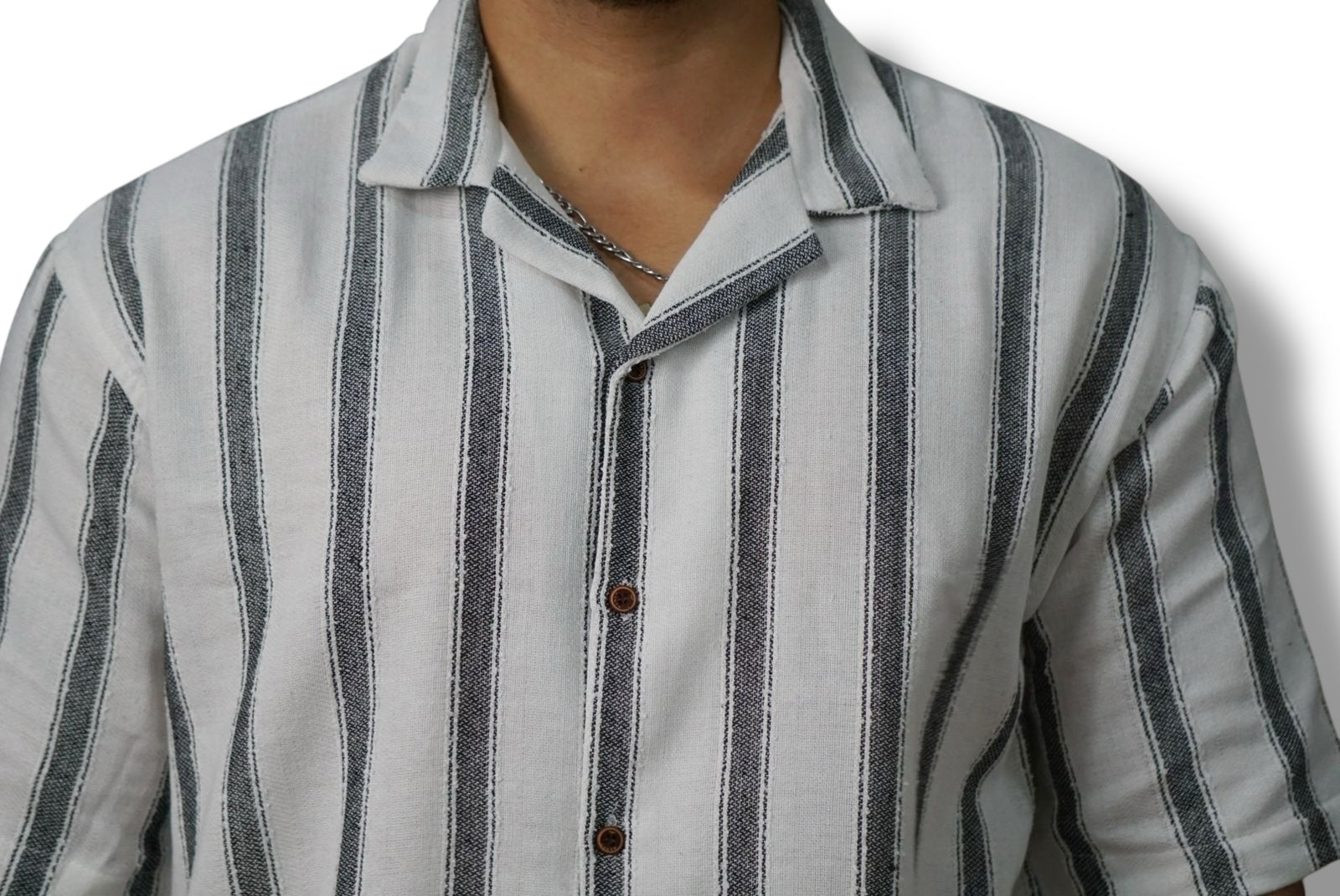 Camisa manga corta Agnor para caballero Blanco oversize Mod. HAgCC16