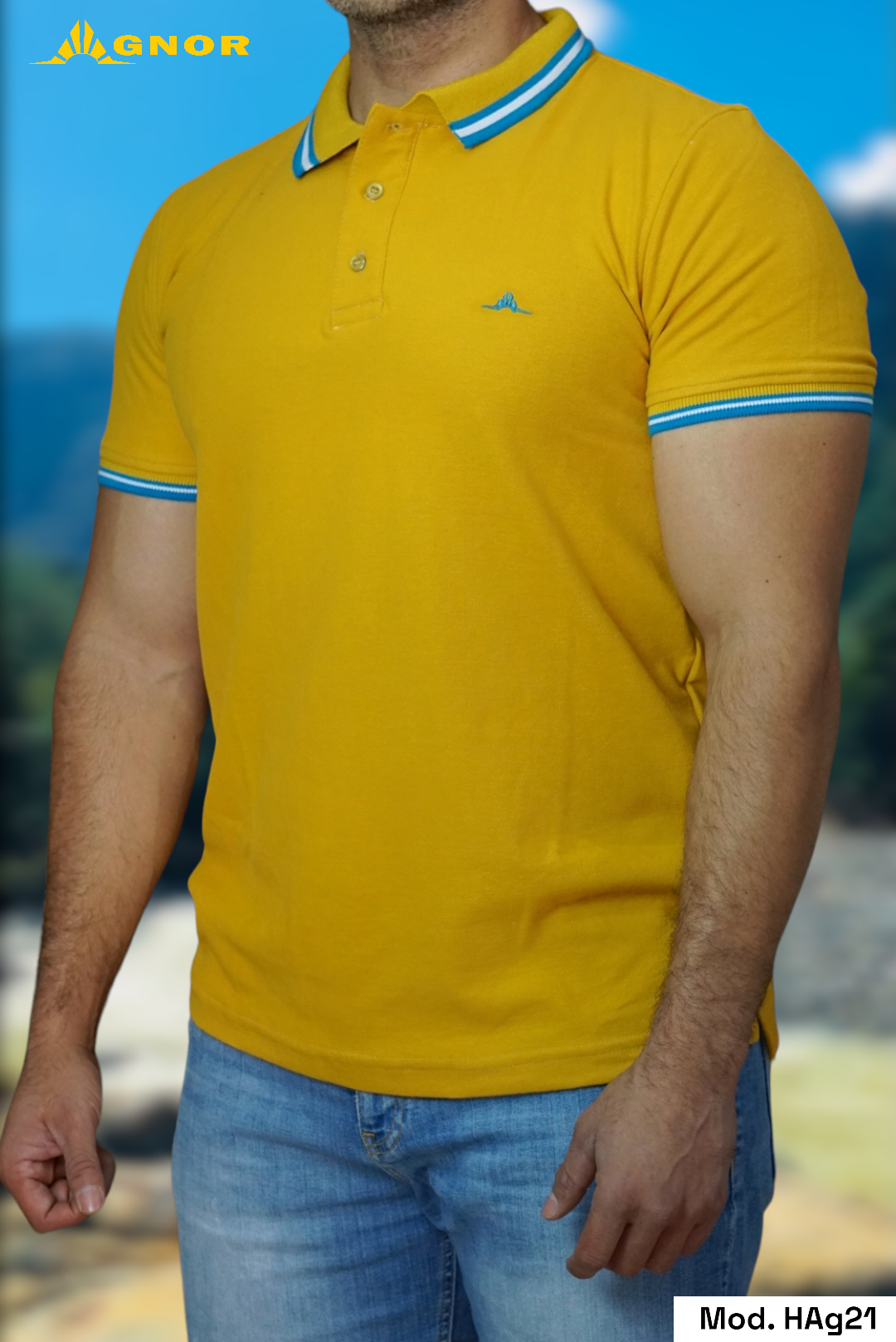 Playera polo cheap color mostaza