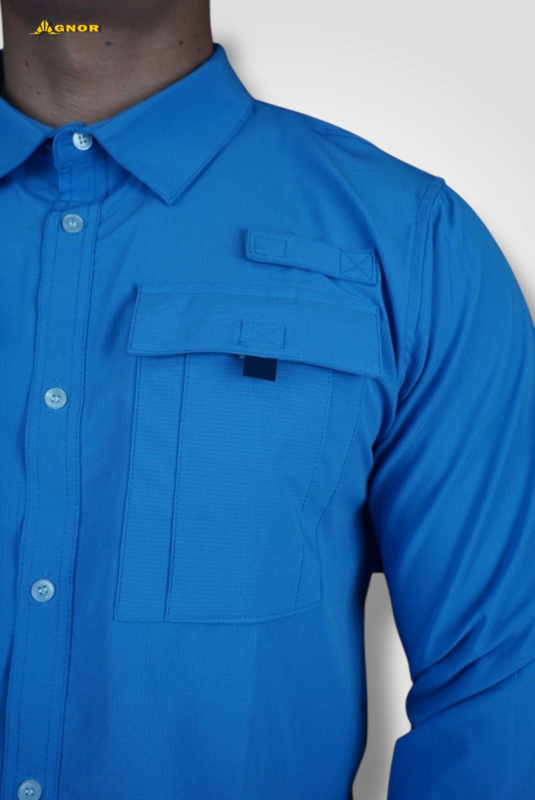 Camisa manga larga Agnor para caballero plumbago tipo Columbia Mod. HAgCL16