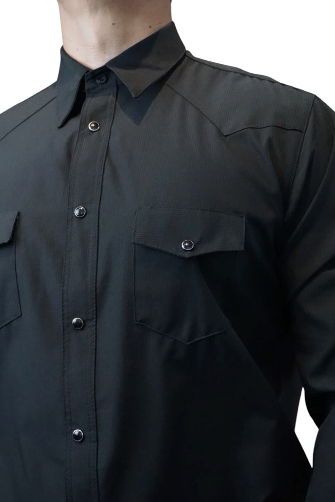 Camisa vaquera manga larga Agnor para caballero repelente negra premium Mod. HAgCL40