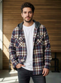 Camisola ligera manga larga Agnor para caballero vino franela premium Mod. HAgCL20