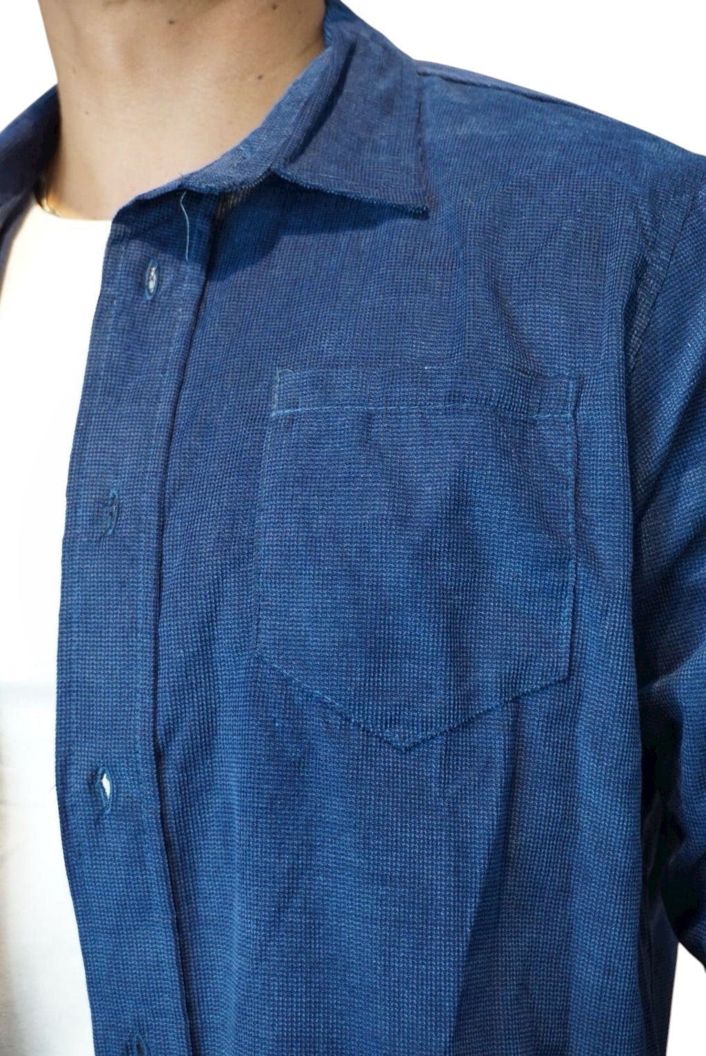 Camisa de panilla manga larga Agnor para caballero azul premium Mod. HAgCL28