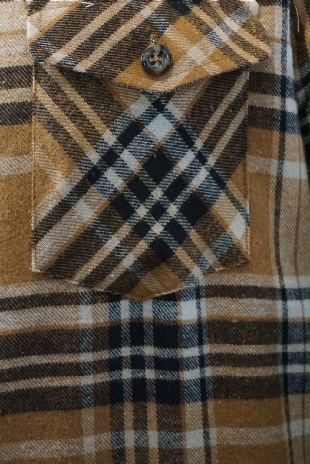 Camisola aborregada manga larga Agnor para caballero mostaza franela premium Mod. HAgCL41