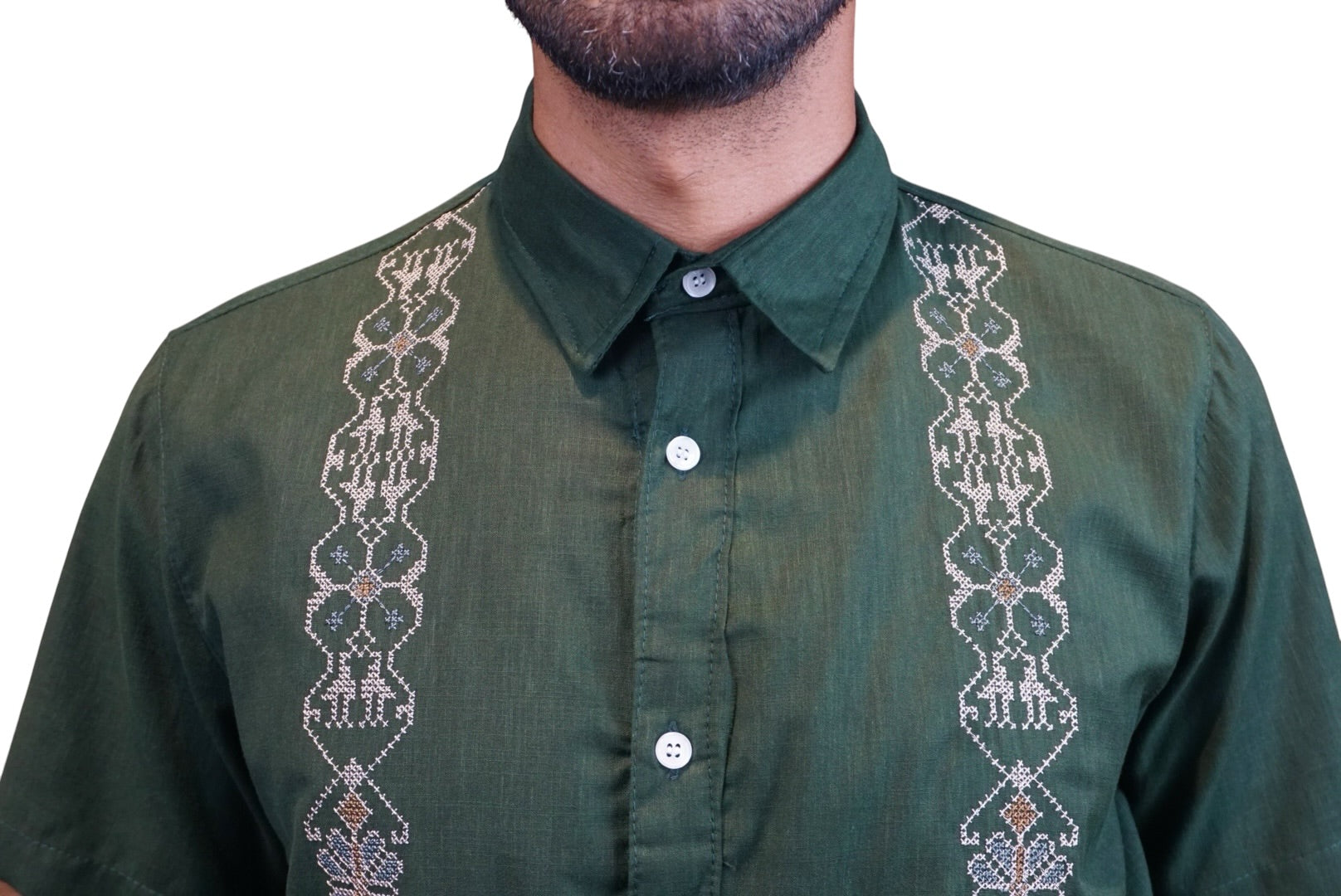 Camisa guayabera manga corta Agnor para caballero Militar premium Mod. HAgCC21