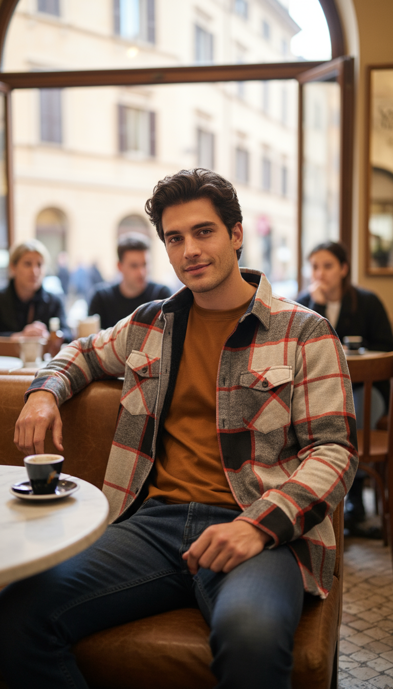 Camisola aborregada manga larga Agnor para caballero Negro franela premium Mod. HAgCL26