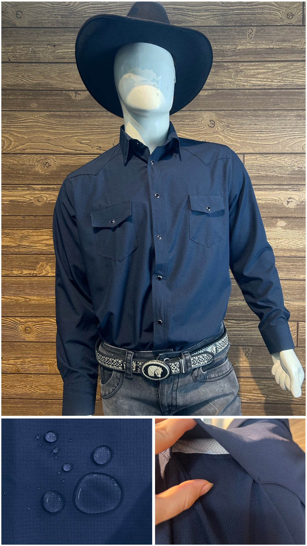 Camisa vaquera manga larga Agnor para caballero repelente marino premium Mod. HAgCL40