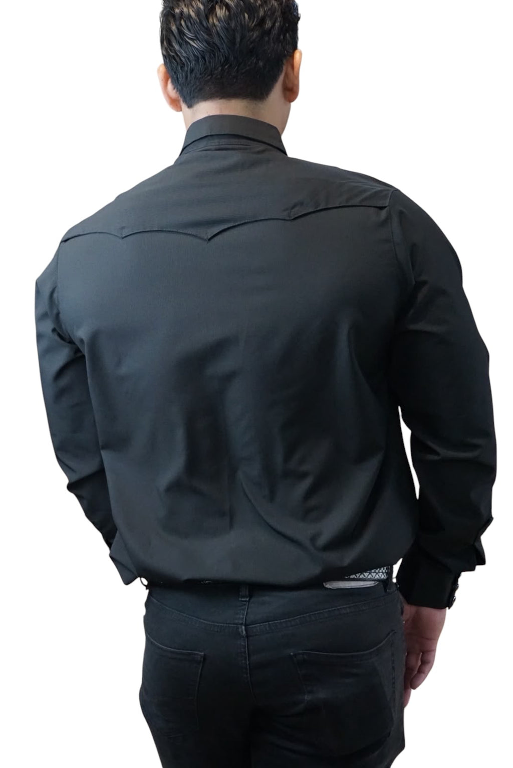 Camisa vaquera manga larga Agnor para caballero repelente negra premium Mod. HAgCL40