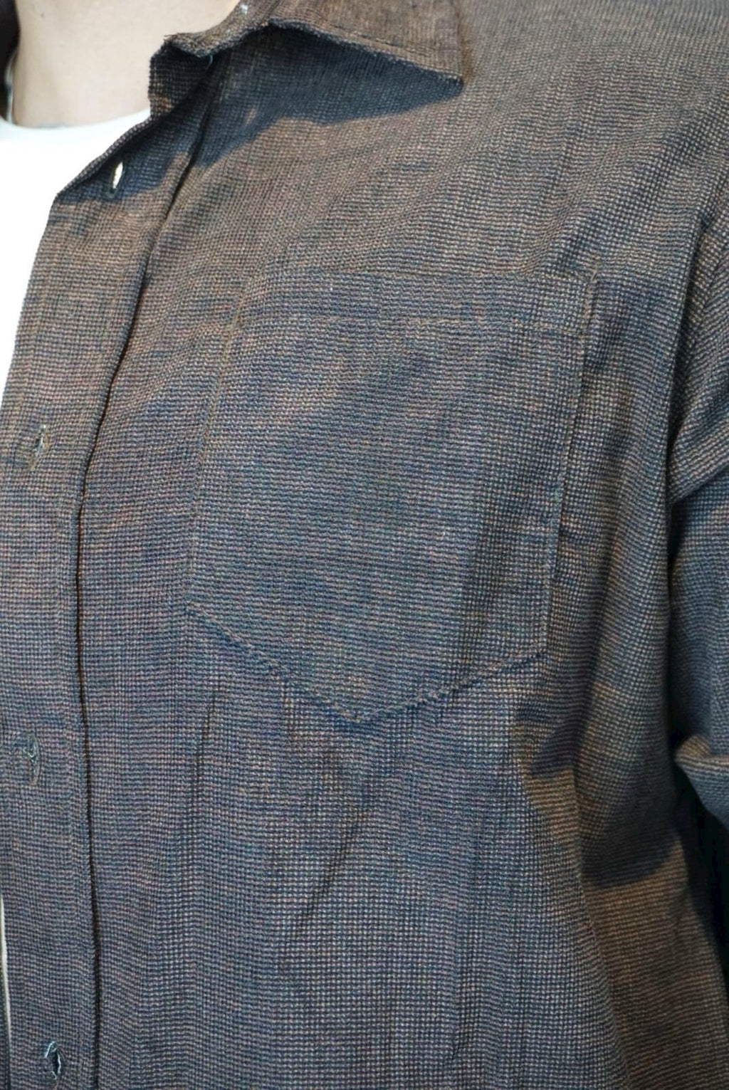 Camisa de panilla manga larga Agnor para caballero café oscuro premium Mod. HAgCL28