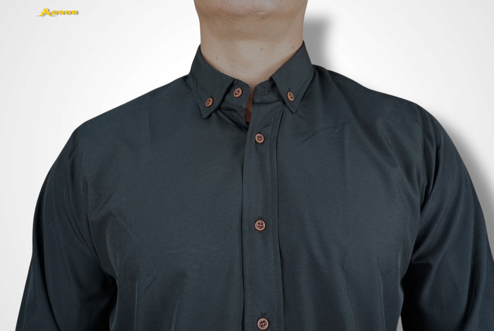 Camisa manga larga Agnor para caballero negro Antifluido Mod. HAgCL17