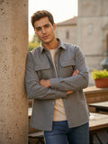 Camisola franela manga larga Agnor para caballero gris Mod. HAgCL23