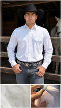 Camisa vaquera manga larga Agnor para caballero repelente blanco premium Mod. HAgCL40