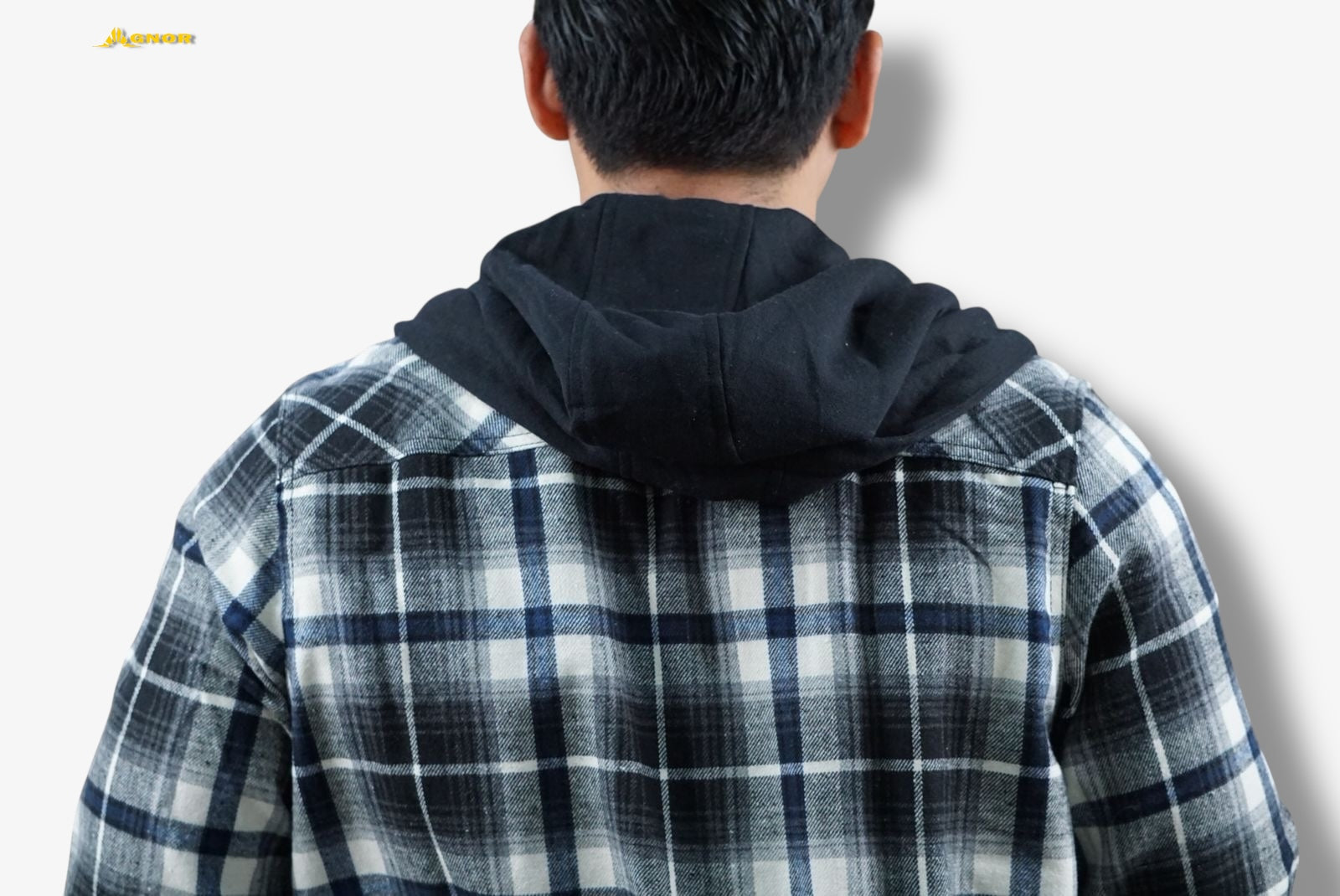 Camisola ligera manga larga Agnor para caballero negro franela premium Mod. HAgCL20