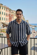 Camisa manga corta Agnor para caballero Marino oversize Mod. HAgCC16