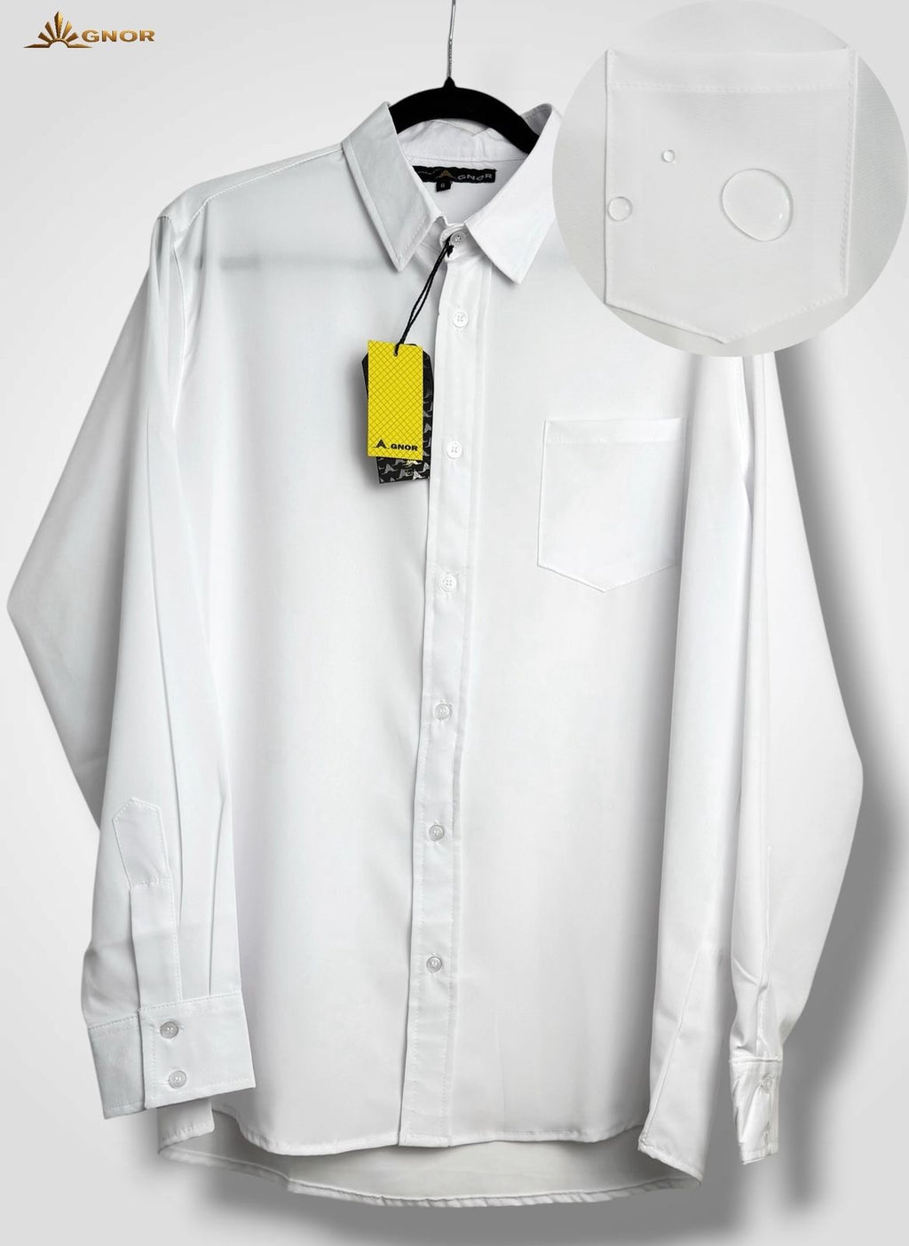 Camisa anti fluido manga larga Agnor para caballero Blanco premium Mod. HAgCL36