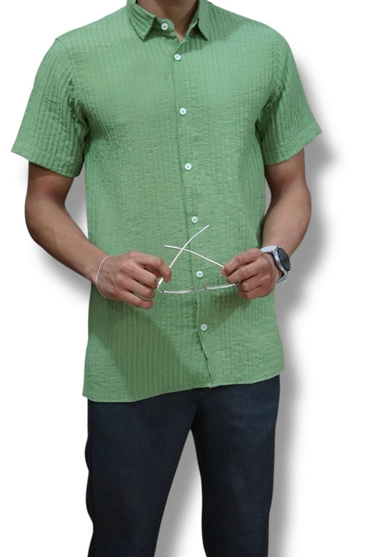 Camisa manga corta Agnor para caballero Verde Mod. HAgCC15