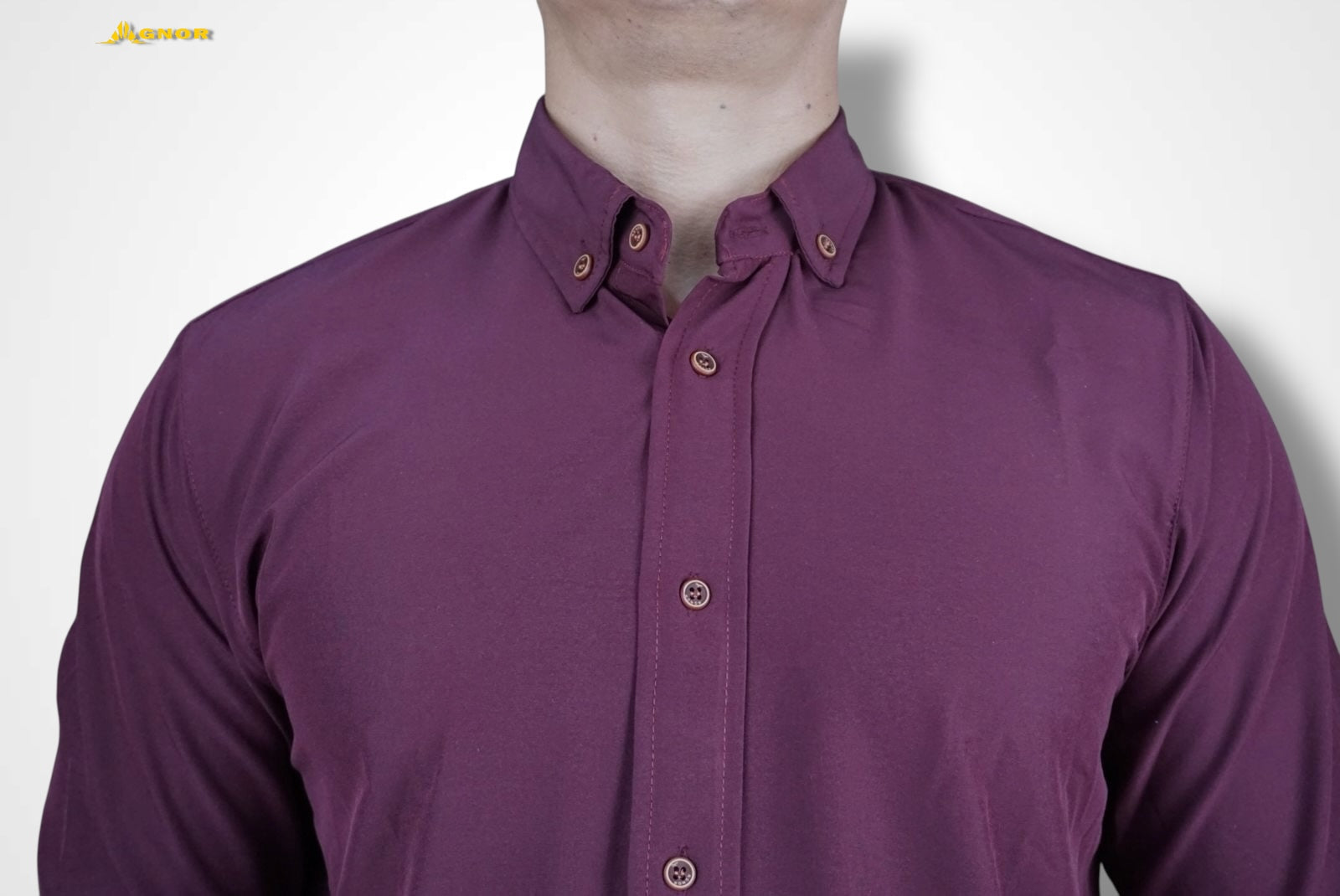 Camisa manga larga Agnor para caballero vino Antifluido Mod. HAgCL17