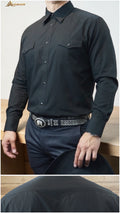 Camisa vaquera manga larga Agnor para caballero Negro premium Mod. HAgCL35