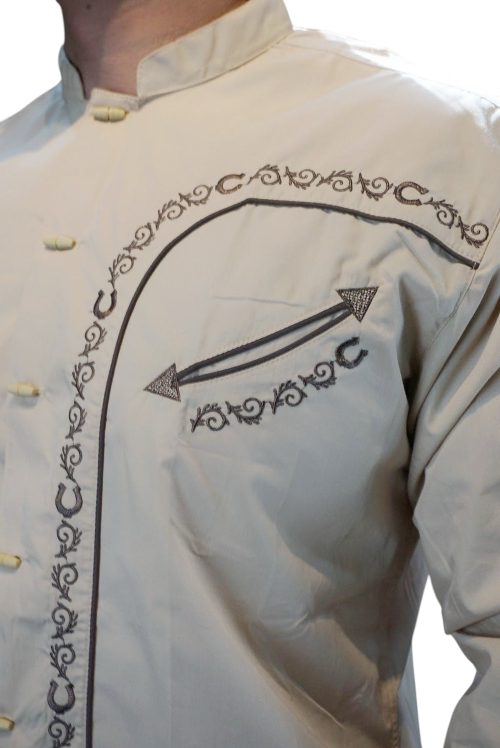 Camisa vaquera manga larga Agnor para caballero beige premium Mod. HAgCL32