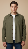 Camisa de panilla manga larga Agnor para caballero verde premium Mod. HAgCL28