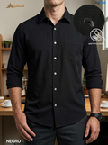 Camisa anti fluido manga larga Agnor para caballero Negro premium Mod. HAgCL36