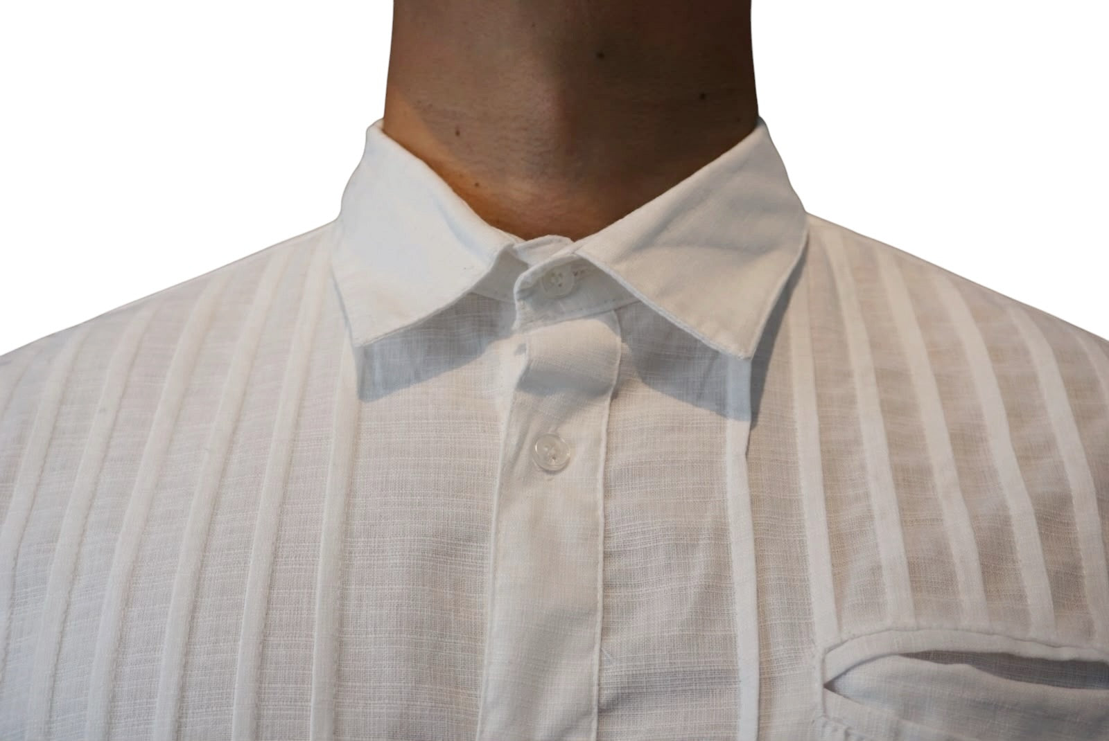 Camisa guayabera manga larga Agnor para caballero presidencial blanco tipo lino premium Mod. HAgCL39