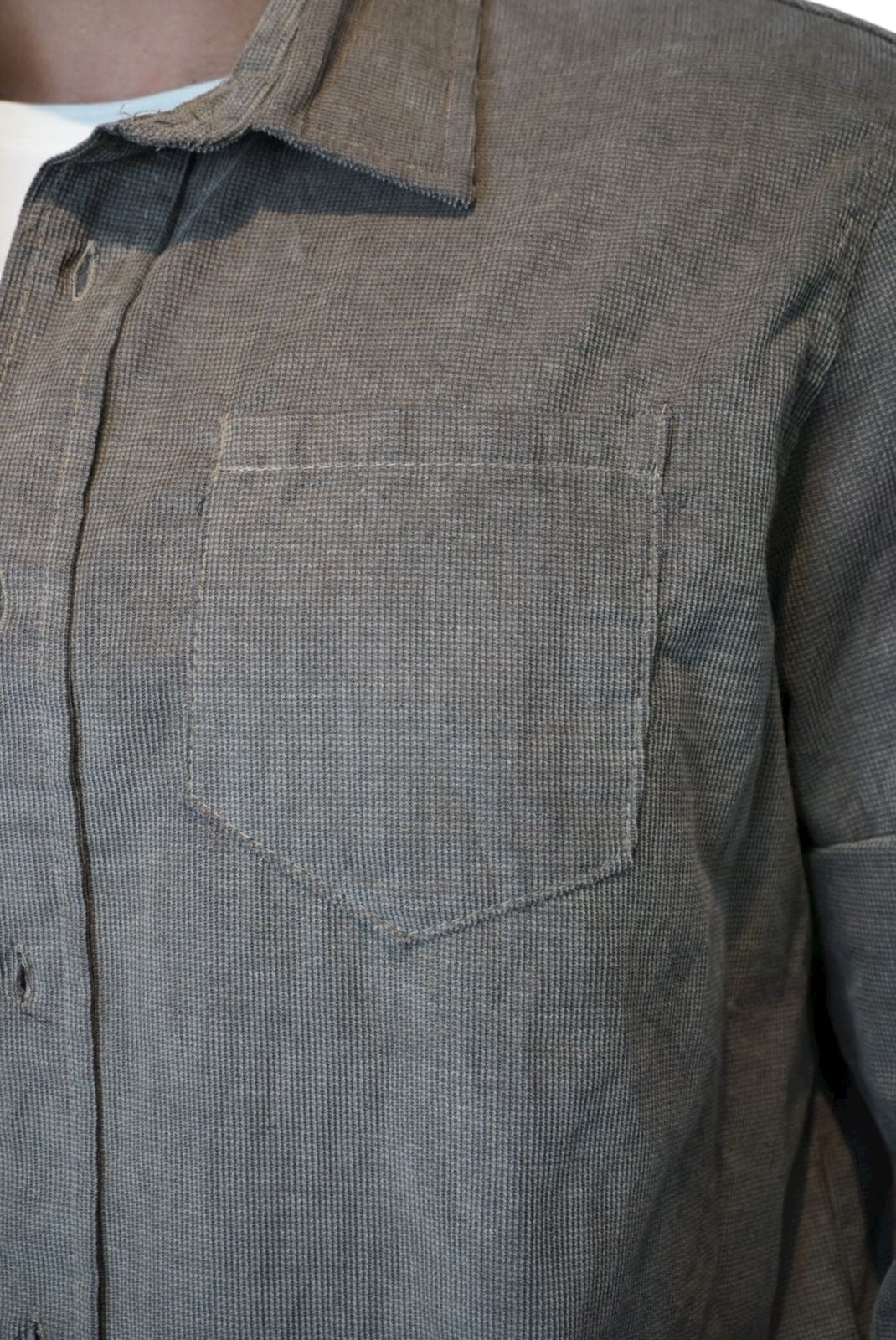 Camisa de panilla manga larga Agnor para caballero beige premium Mod. HAgCL28