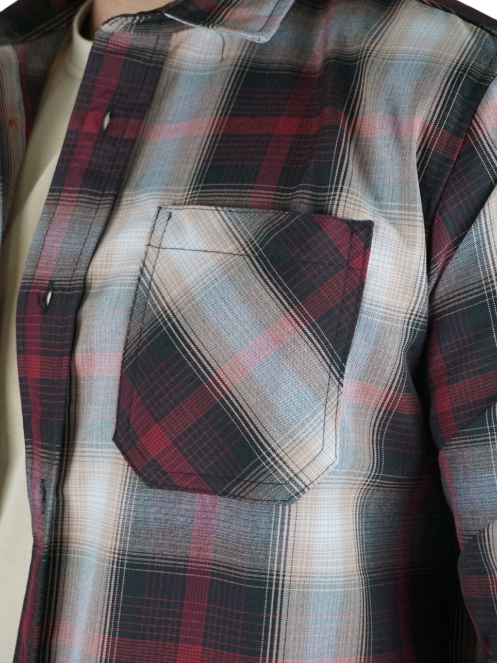 Camisa estilo leñador manga larga Agnor para caballero Rojo algodón premium Mod. HAgCL24