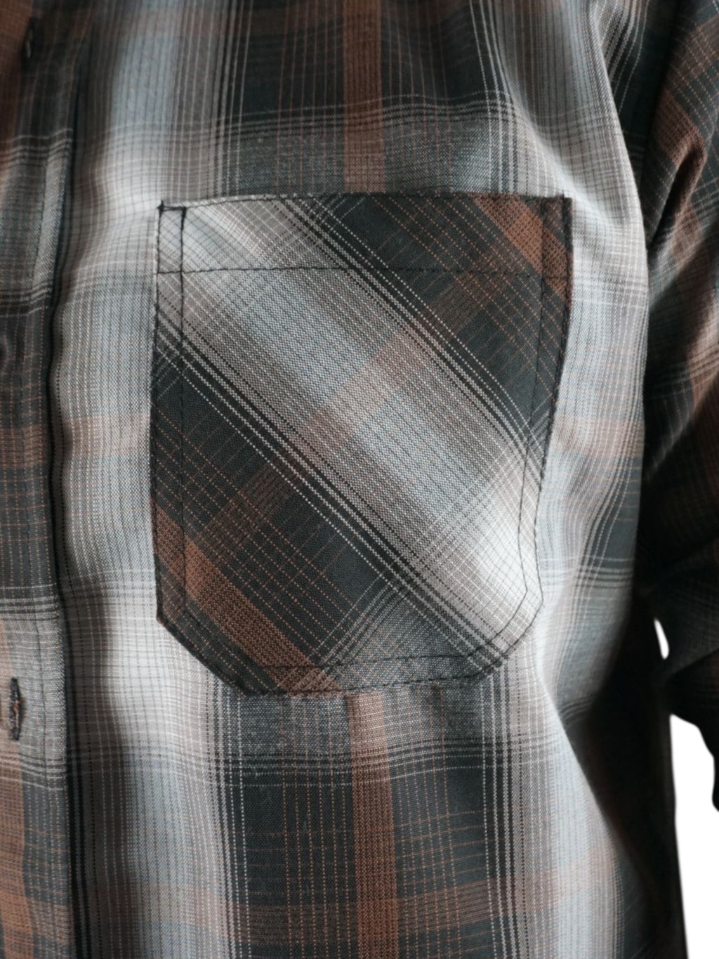 Camisa estilo leñador manga larga Agnor para caballero Café algodón premium Mod. HAgCL24