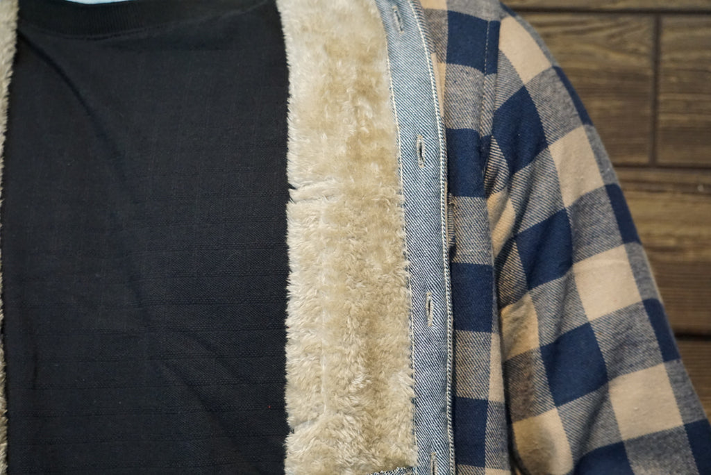 Camisola aborregada manga larga Agnor para caballero crema franela premium Mod. HAgCL42