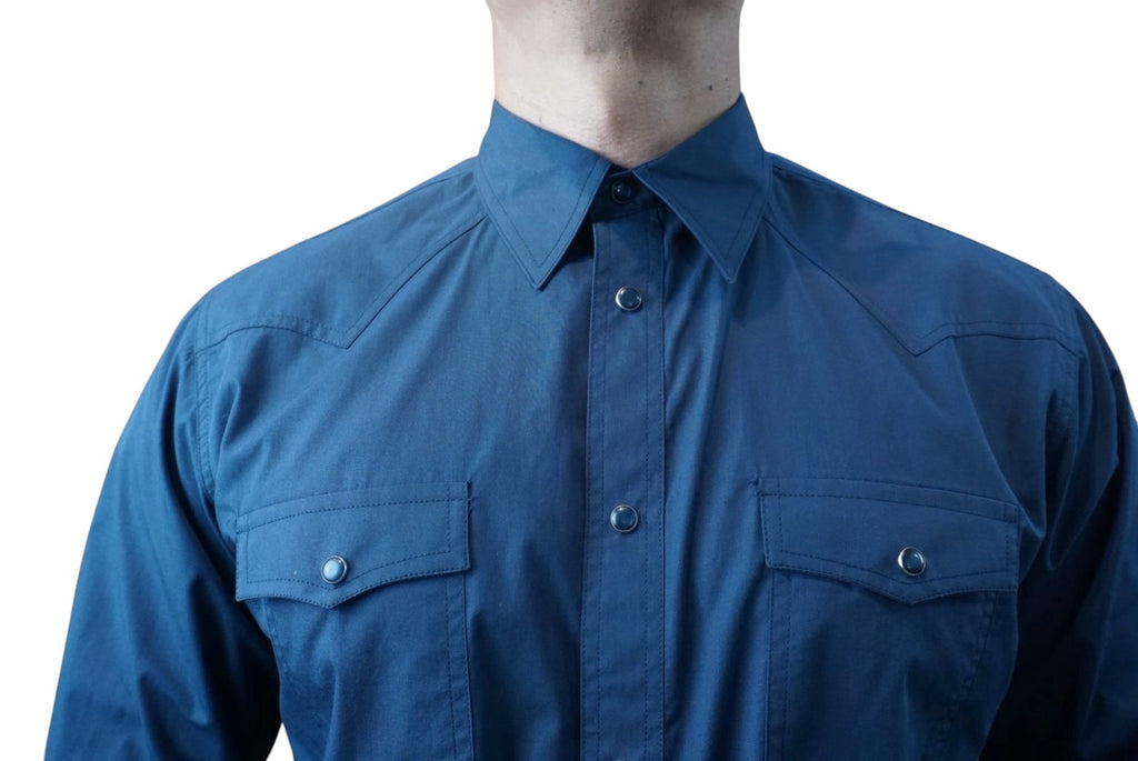 Camisa vaquera manga larga Agnor para caballero Marino premium Mod. HAgCL35