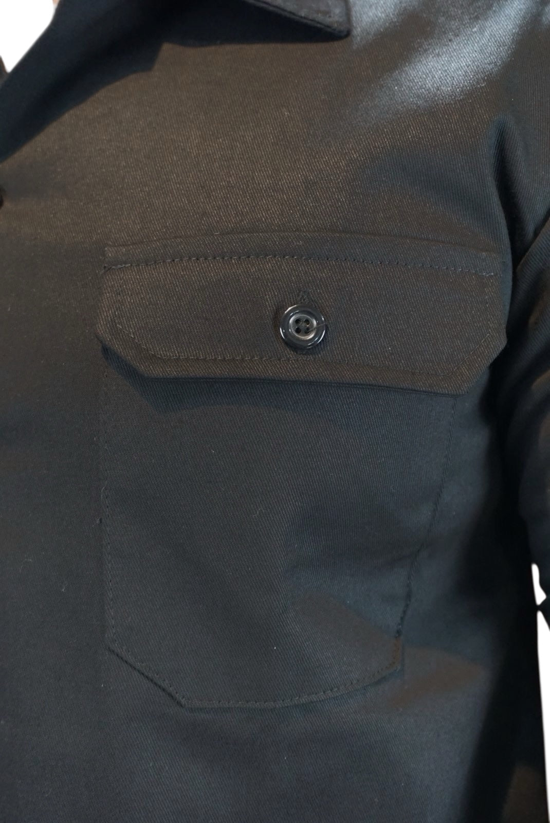 Camisa de gabardina manga larga Agnor para caballero negro premium Mod. HAgCL31