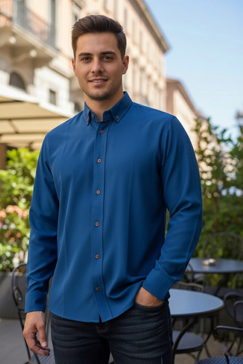 Camisa manga larga Agnor para caballero petróleo Antifluido Mod. HAgCL17