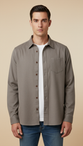 Camisa de panilla manga larga Agnor para caballero beige premium Mod. HAgCL28
