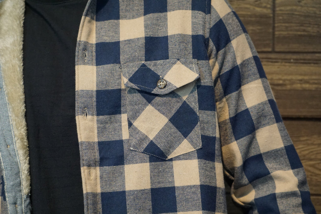 Camisola aborregada manga larga Agnor para caballero crema franela premium Mod. HAgCL42