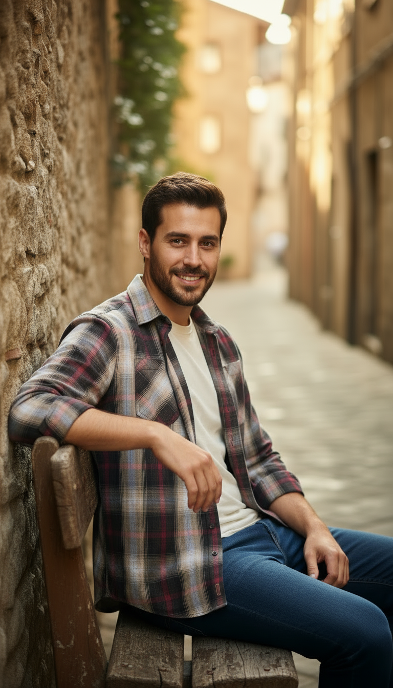 Camisa estilo leñador manga larga Agnor para caballero Rojo algodón premium Mod. HAgCL24