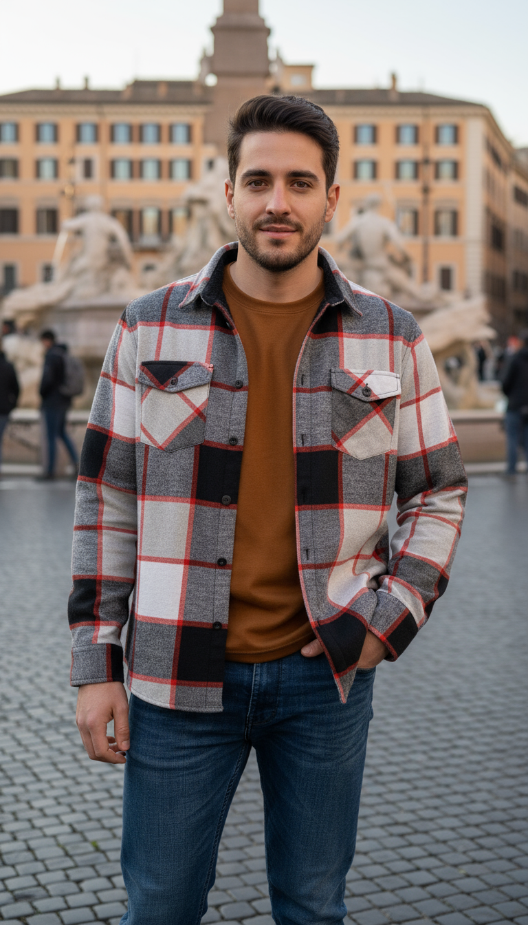 Camisola aborregada manga larga Agnor para caballero Negro franela premium Mod. HAgCL26