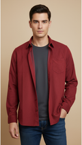 Camisa de panilla manga larga Agnor para caballero rojo premium Mod. HAgCL28