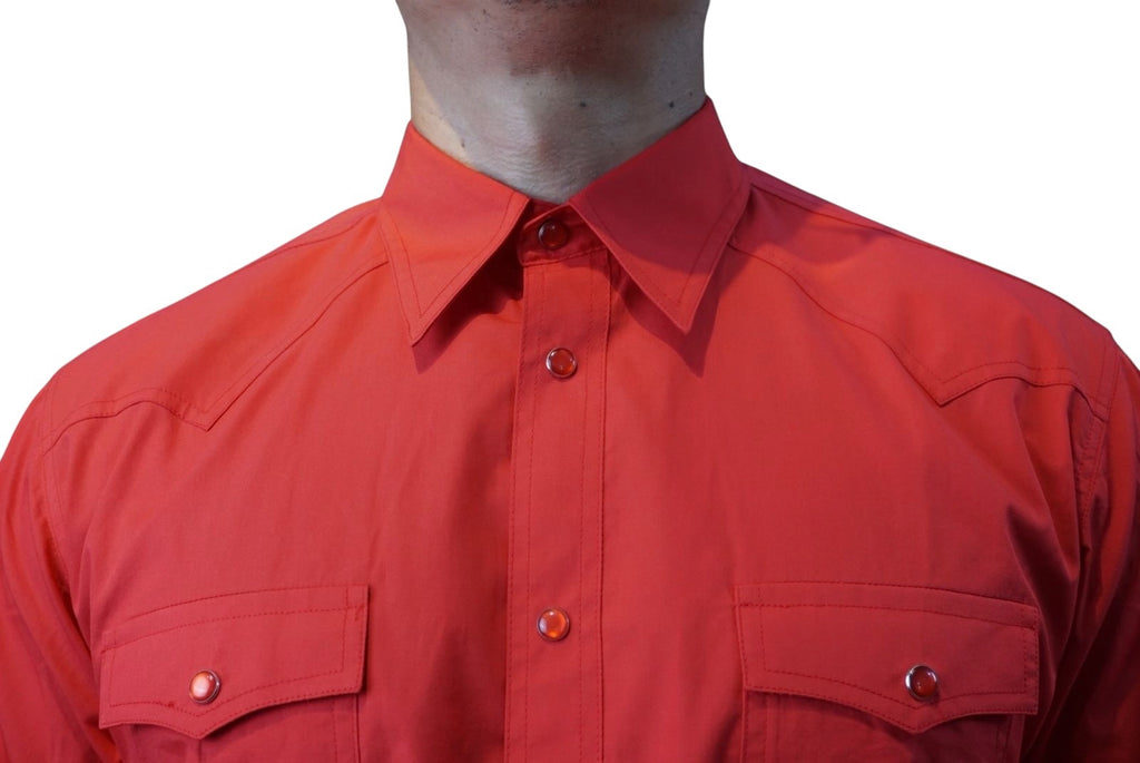 Camisa vaquera manga larga Agnor para caballero Rojo premium Mod. HAgCL35