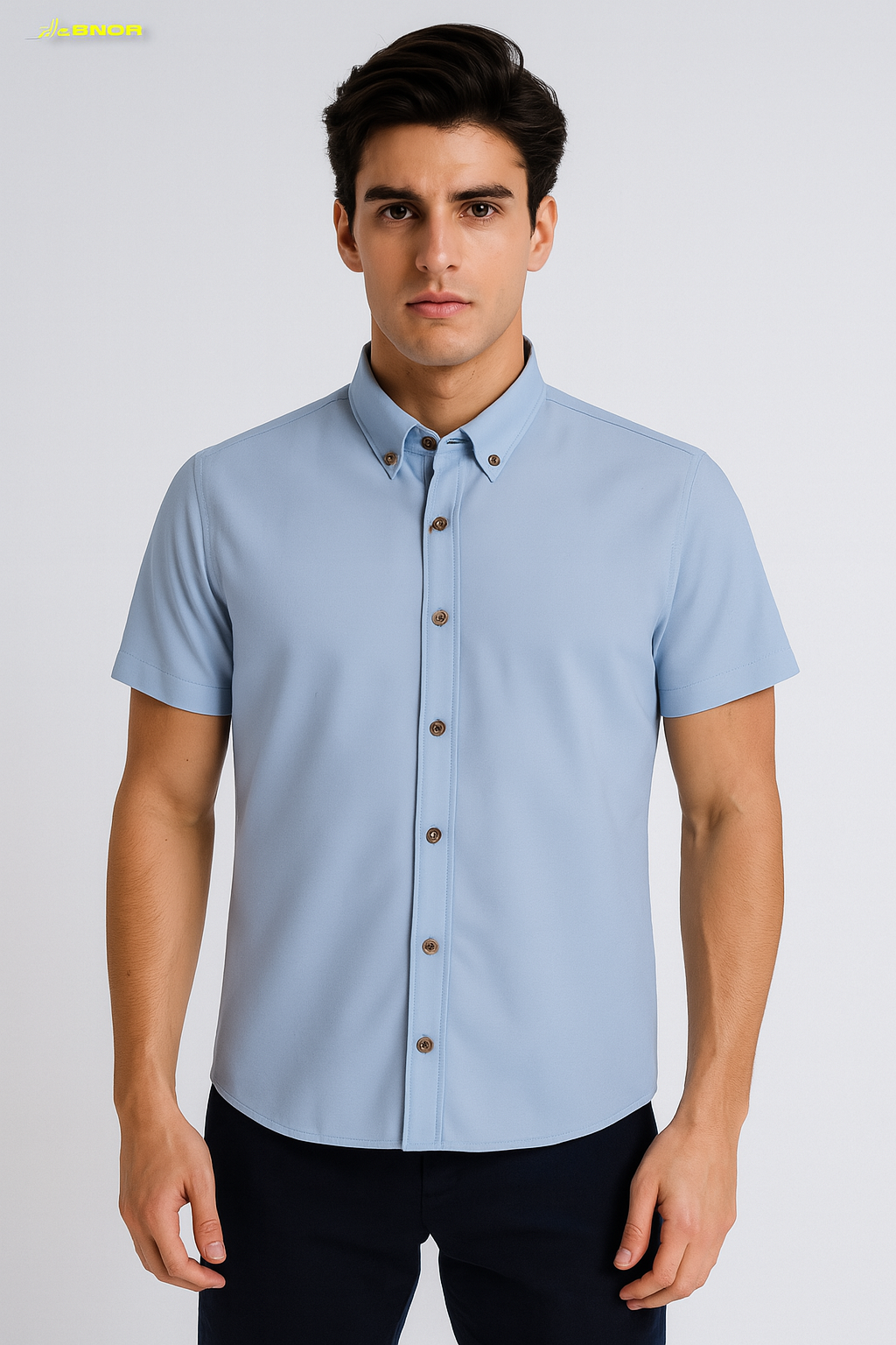 Camisa manga corta Agnor para caballero Cielo bambú Mod. HAgCC19