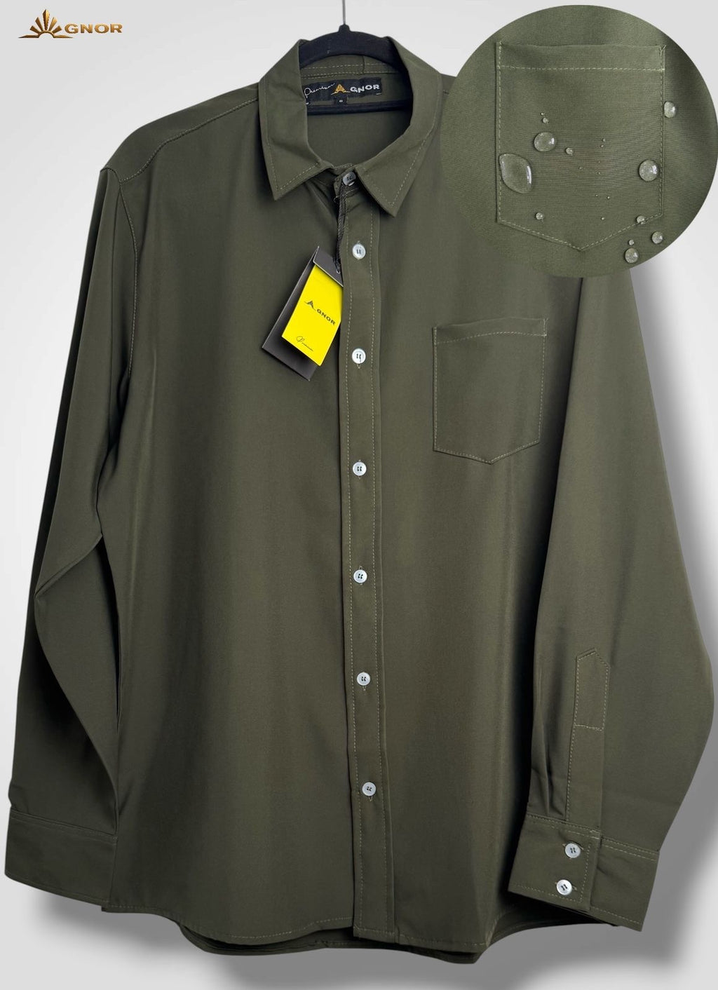 Camisa anti fluido manga larga Agnor para caballero Militar premium Mod. HAgCL36
