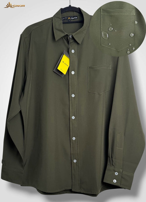 Camisa anti fluido manga larga Agnor para caballero Militar premium Mod. HAgCL36
