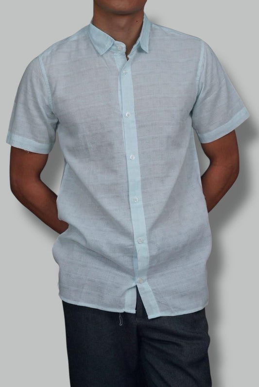 Camisa manga corta Agnor para caballero Azul Mod. HAgCC14