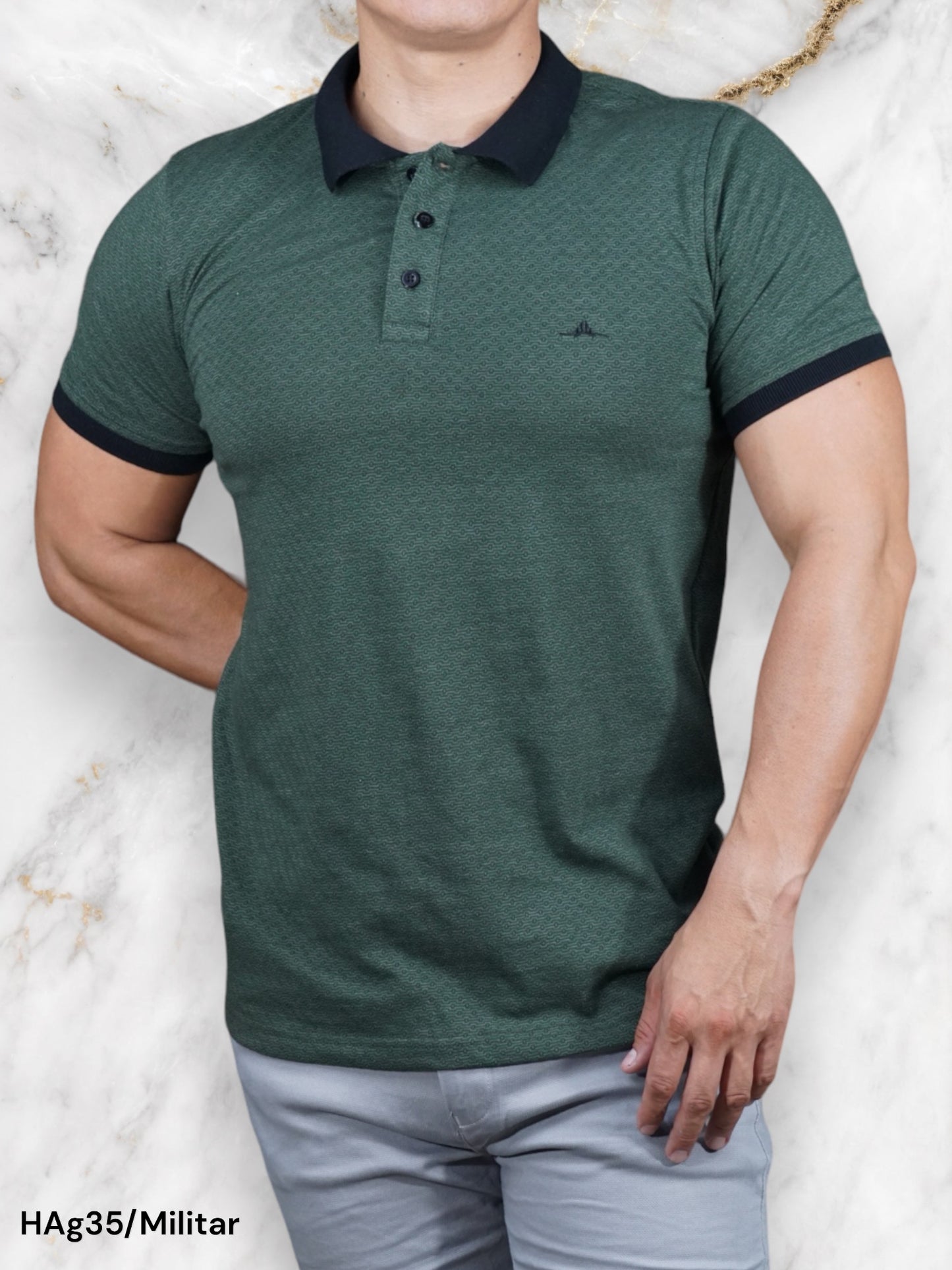 Playera cuello polo Agnor para caballero Militar Mod. HAg35