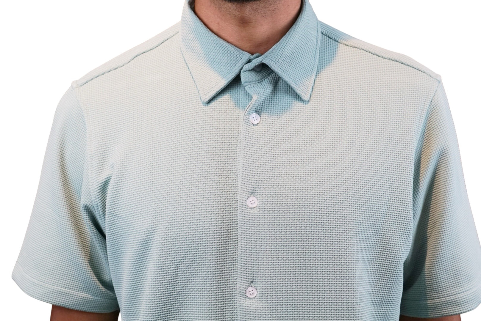Playera cuello polo tipo camisa Agnor para caballero Menta premium Mod. HAg41